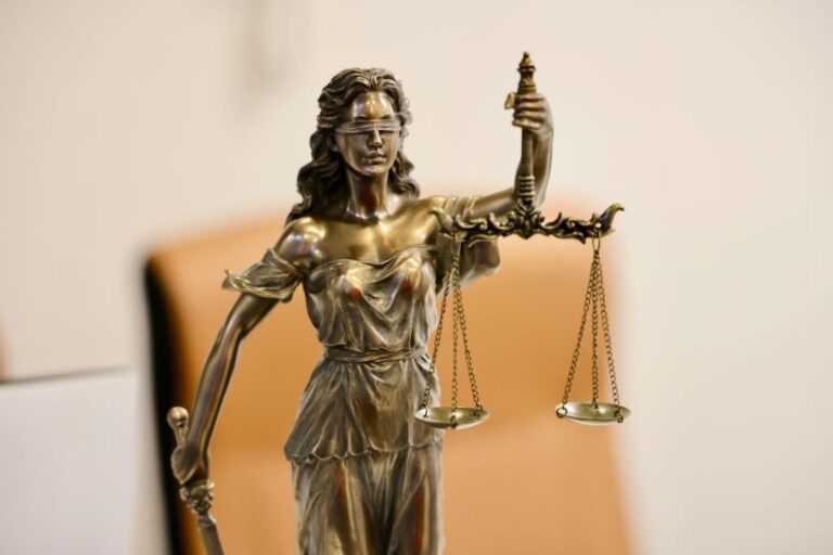 Lady Justice holding scales.